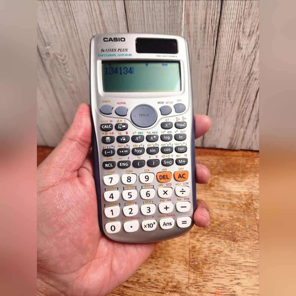 Casio Scientific Calculator in Silver and Black